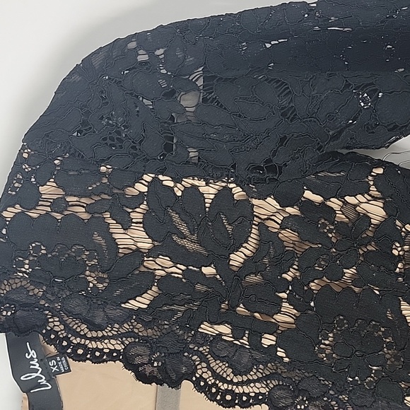 NWT. Lulu's swoon-er or later black long sleeve lace dress size xs - Picture 8 of 12